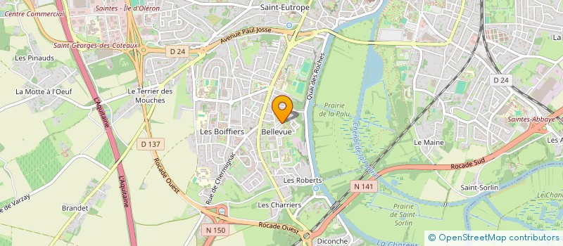 localisation de l'entreprise ENERGIE LATINE SAINTES  SAINTES