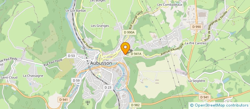 localisation de l'entreprise ENERGIE LE MARCHEDIEU à AUBUSSON
