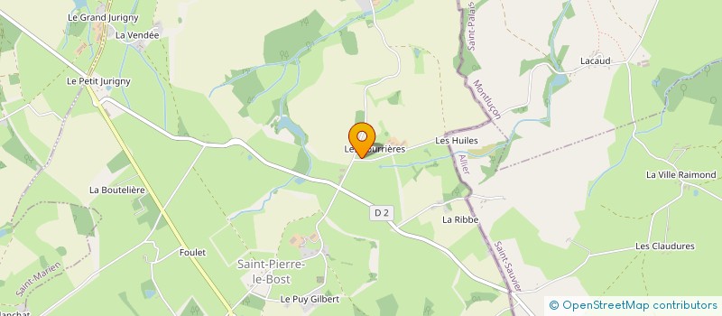 localisation de l'entreprise ENERGIE LES COURRIERES à SAINT-PIERRE-LE-BOST