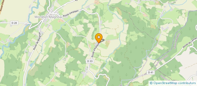 localisation de l'entreprise ENERGIE NOUVELLE DU MAGNOAC  MONLEON-MAGNOAC