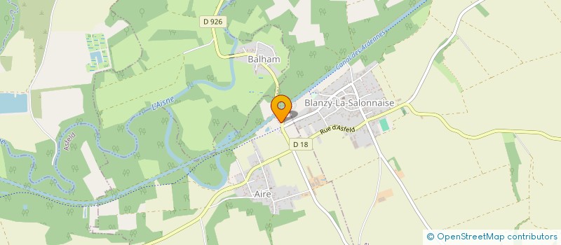 localisation de l'entreprise ENERGIE RENOUVELABLE CHAMPAGNE ARDENNES  AIRE