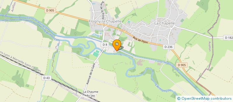 localisation de l'entreprise ENERGIE RENOUVELABLE DE LA VALLEE DE L'ARMANCON  FLOGNY-LA-CHAPELLE