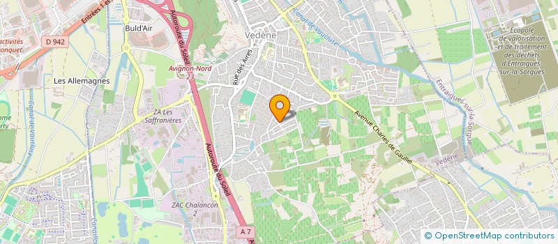 localisation de l'entreprise ENERGIE RENOUVELABLE DISTRIBUTION  VEDENE