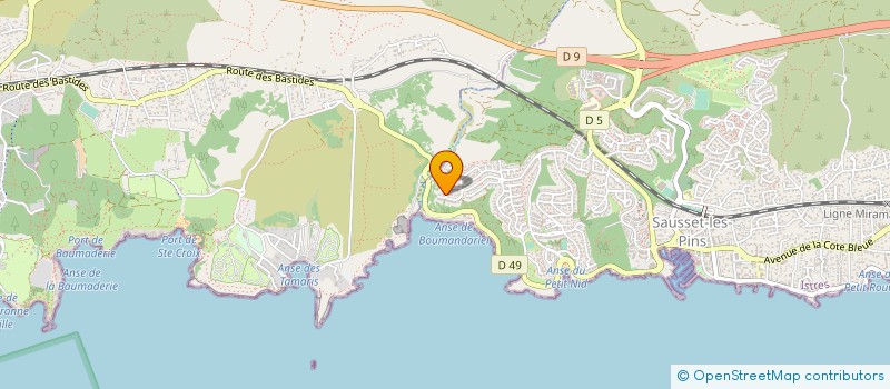 localisation de l'entreprise ENERGIE RENOUVELABLE SERVICE  SAUSSET-LES-PINS