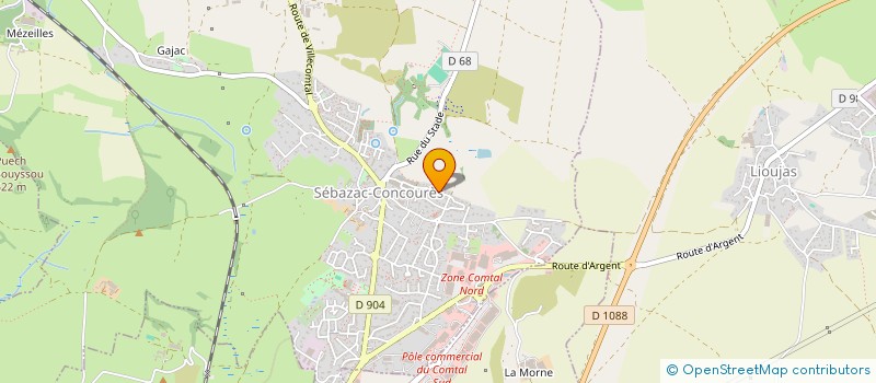 localisation de l'entreprise ENERGIE SOLAIRE ROQUES  SEBAZAC-CONCOURES