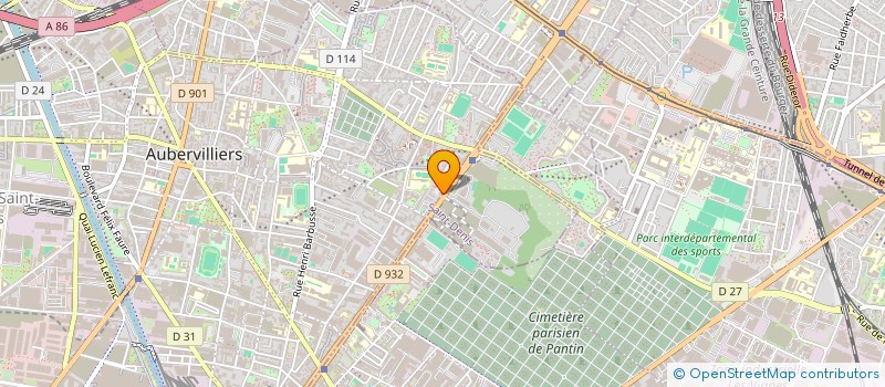 localisation de l'entreprise ENERGIE SUPER SERVICES  AUBERVILLIERS