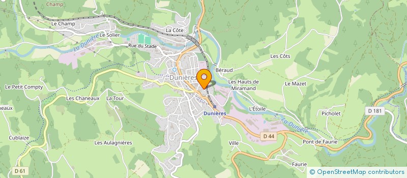 localisation de l'entreprise ENERGIE VERTE 43  DUNIERES