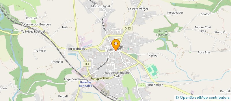 localisation de l'entreprise ENERGIES BOIS SUD CORNOUAILLE à BANNALEC