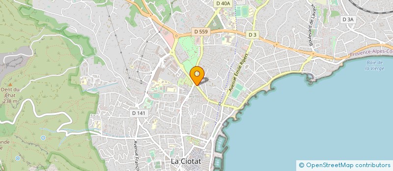 localisation de l'entreprise ENERGIES CHAUFFAGE SANITAIRE à LA CIOTAT