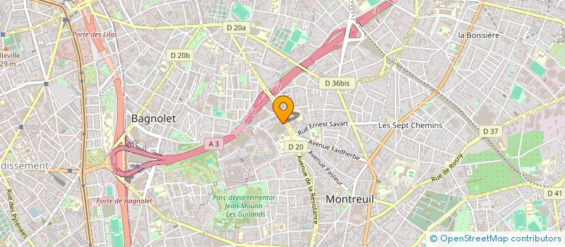 localisation de l'entreprise ENERGIES DURABLES DE FRANCE SOLAIRE à MONTREUIL