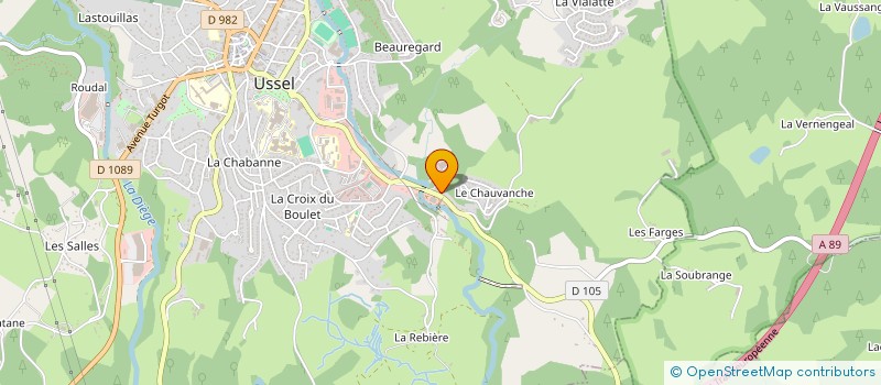localisation de l'entreprise ENERGIES ET HARMONIE à USSEL