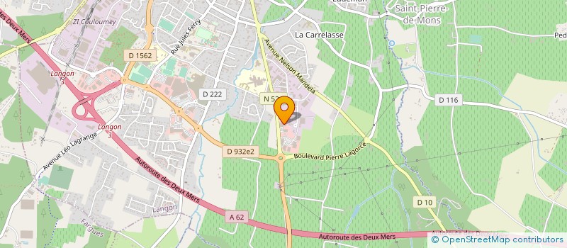 localisation de l'entreprise ENERGIES HABITAT à LANGON