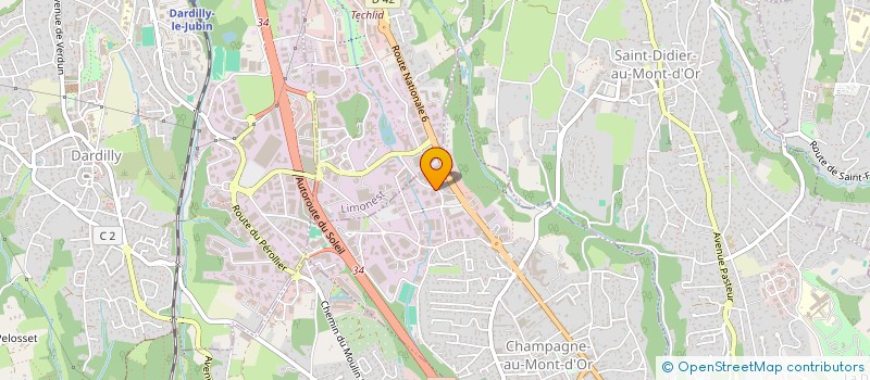 localisation de l'entreprise ENERGIES NOUVELLES 69 à CHAMPAGNE-AU-MONT-D'OR