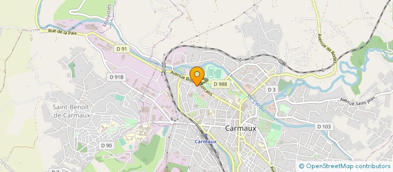 localisation de l'entreprise ENERGIES SERVICES OCCITANS PAR ABREVIATION ENE'O  CARMAUX
