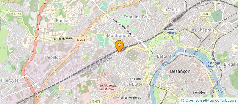 localisation de l'entreprise ENERGY STREET à BESANCON