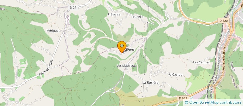 localisation de l'entreprise ENERGYM LAROZIERE  LABASTIDE-MARNHAC