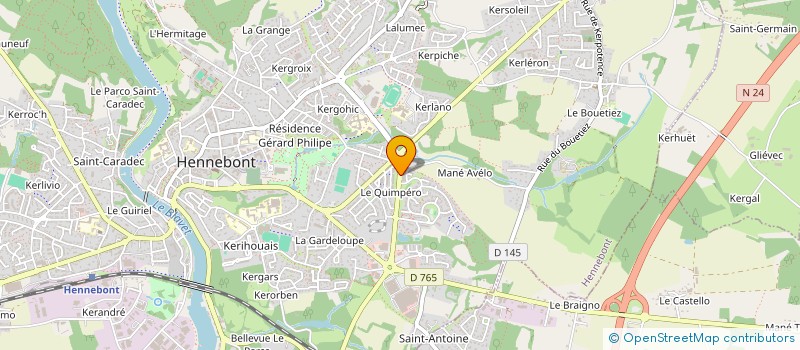 localisation de l'entreprise ENERJ'ISOL à HENNEBONT