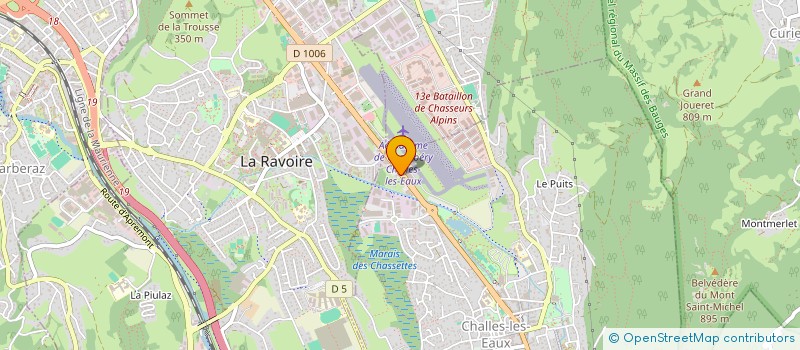 localisation de l'entreprise ENERLOGIS à CHALLES-LES-EAUX