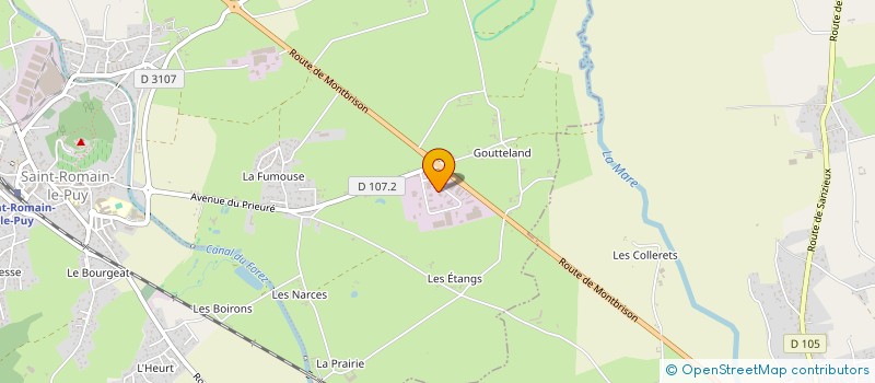 localisation de l'entreprise ENERPROD 42 à SAINT-ROMAIN-LE-PUY