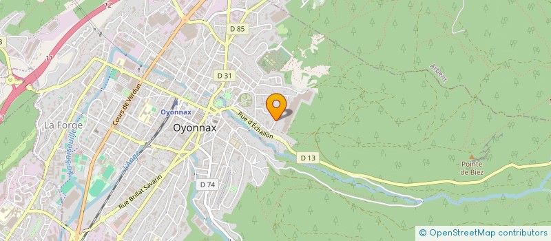 localisation de l'entreprise ENERYS à OYONNAX