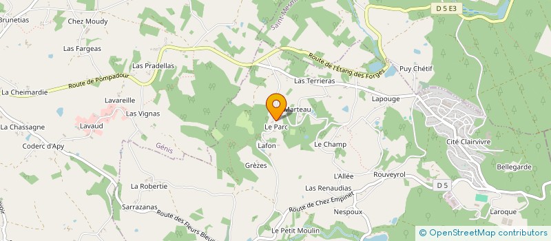 localisation de l'entreprise ENES  SAINT-JORY-LAS-BLOUX