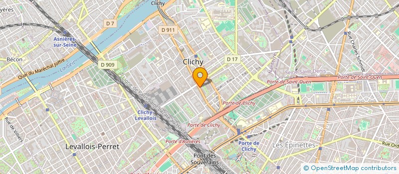 localisation de l'entreprise ENET SERVICE à CLICHY