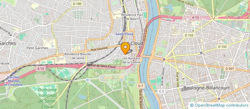 localisation de l'entreprise ENFANCE ET FAMILLES DE SAINT CLOUD à SAINT-CLOUD
