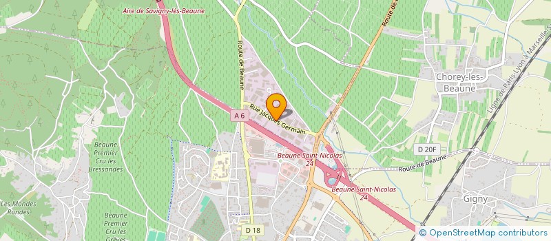 localisation de l'entreprise ENFANCE ET HANDICAP EN COTE D'OR  SAVIGNY-LES-BEAUNE