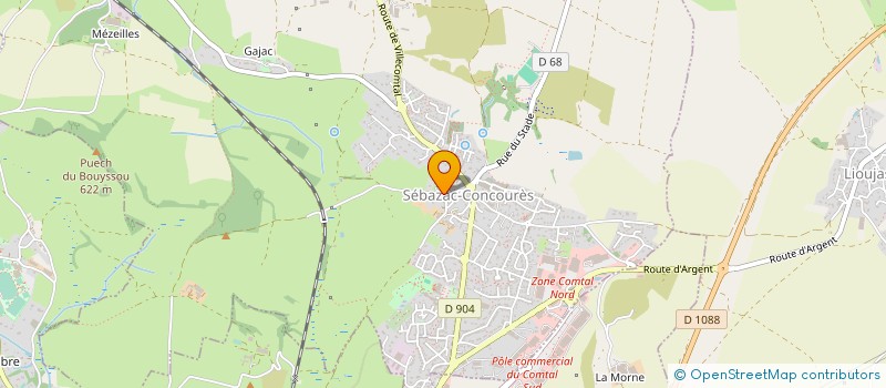 localisation de l'entreprise ENFANCE ET JEUNESSE DE SEBAZAC CONCOURES  SEBAZAC-CONCOURES