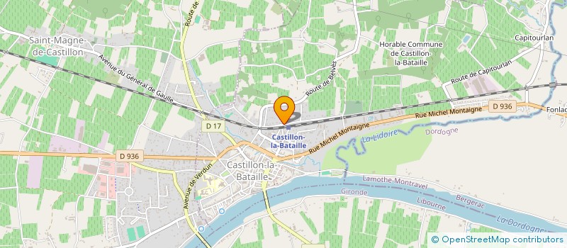 localisation de l'entreprise ENFANCE JEUNESSE ET VIE LOCALE à CASTILLON-LA-BATAILLE