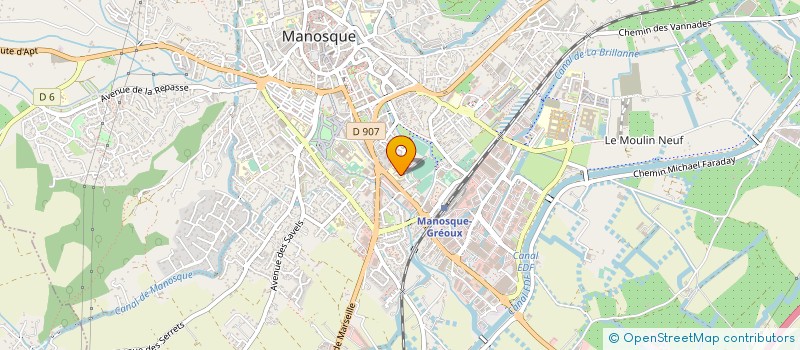 localisation de l'entreprise ENFANCE JEUNESSE LOISIRS MANOSQUE à MANOSQUE
