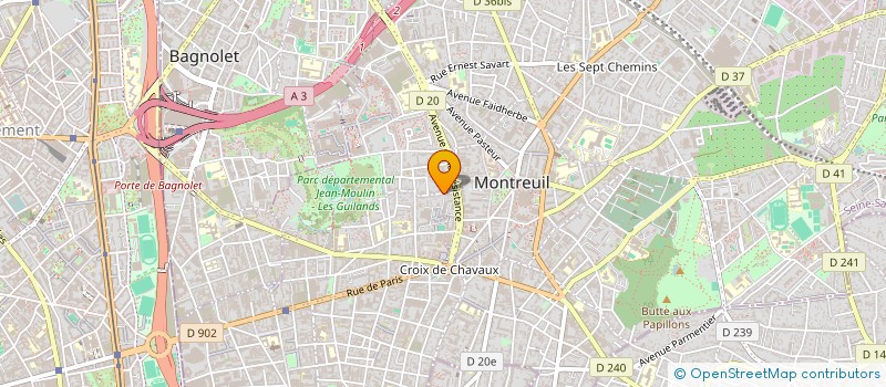 localisation de l'entreprise ENFANTS DU MONDE MONTESSORI ADPM à MONTREUIL
