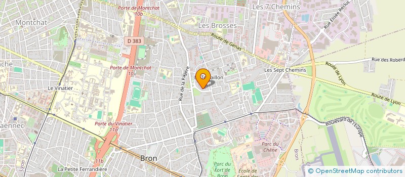 localisation de l'entreprise ENFANTS HANDICAPES ESPOIR OSTEOPATHIQUE LYON à BRON