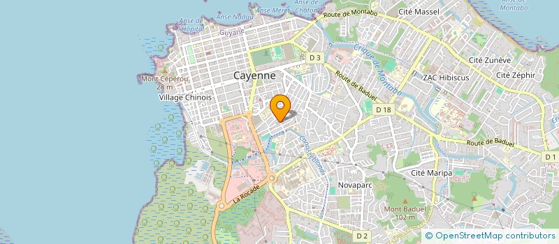 localisation de l'entreprise ENGAGES POUR LE RAYONNEMENT DE L'ATHLETISME INTERGUYANES  CAYENNE