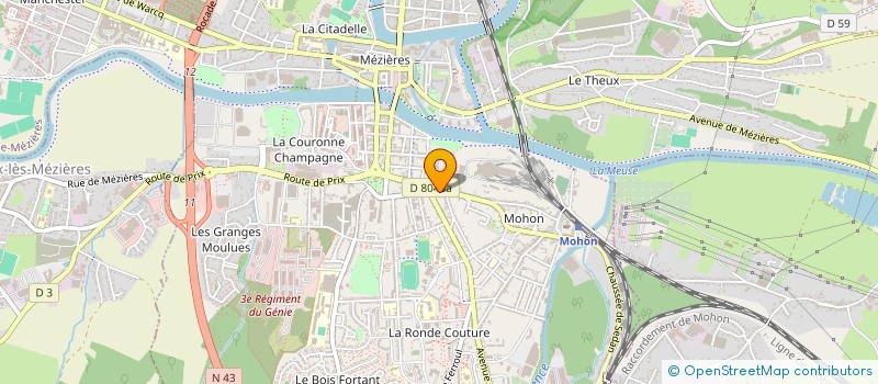 localisation de l'entreprise ENGEBAT à CHARLEVILLE MEZIERES