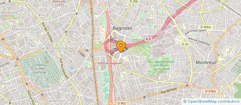 localisation de l'entreprise ENGINEERING GEO INTERNATIONAL EUROPE à BAGNOLET