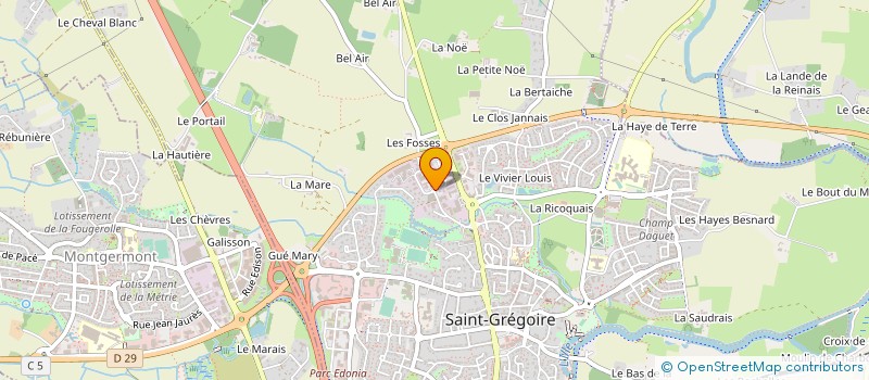 localisation de l'entreprise ENGINEERING INTERNATIONAL à SAINT-GREGOIRE