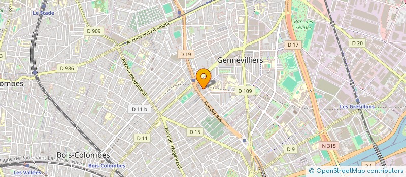 localisation de l'entreprise ENGINEERING MANAGEMENT CORPORATION SA à GENNEVILLIERS