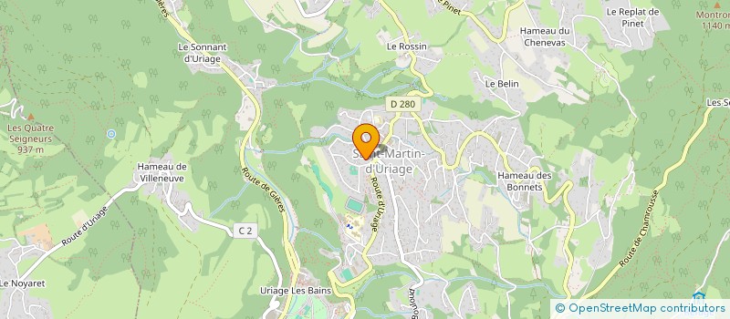 localisation de l'entreprise ENGITEK à SAINT MARTIN D'URIAGE