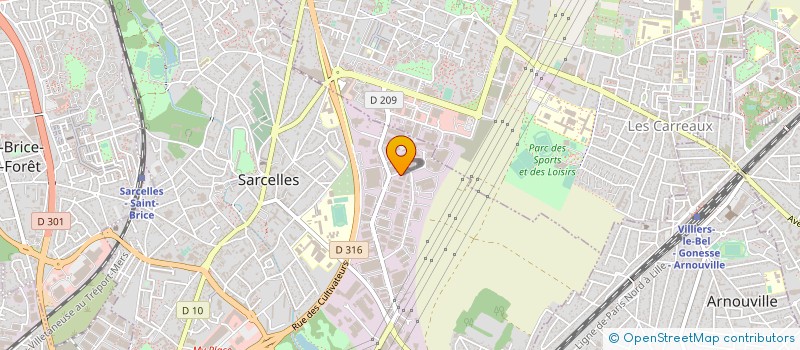 localisation de l'entreprise ENGRENAGES ET MECANIQUE ROLLET à SARCELLES