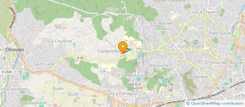 localisation de l'entreprise ENHB  OLLIOULES