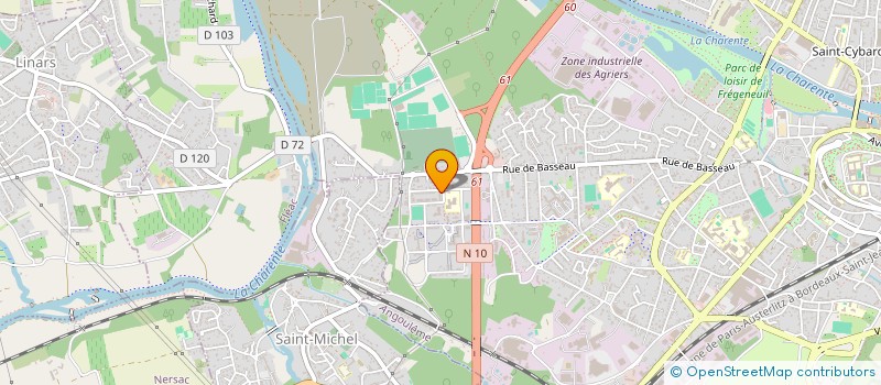 localisation de l'entreprise ENITEX 16 à ANGOULEME