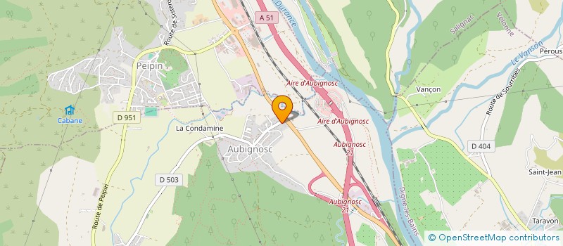 localisation de l'entreprise ENIX IMMO à AUBIGNOSC