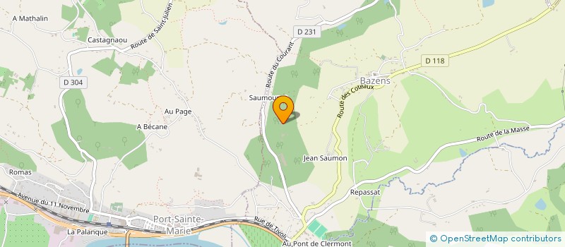 localisation de l'entreprise ENJOVI  BAZENS