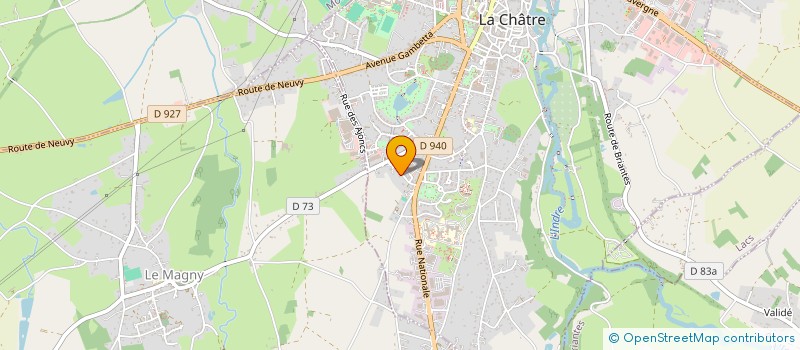 localisation de l'entreprise ENLIBA à LA CHATRE