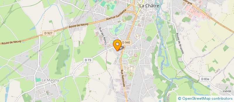 localisation de l'entreprise ENLIBACA à LA CHATRE