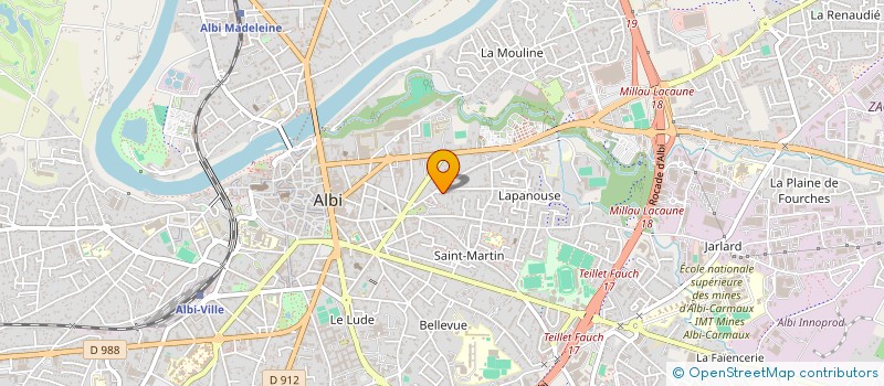 localisation de l'entreprise ENNA à ALBI