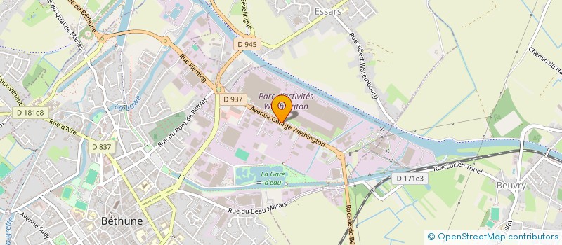 localisation de l'entreprise ENNEA GROUPE à BETHUNE