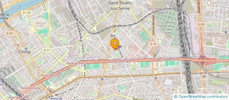 localisation de l'entreprise ENNOVA FRANCE à SAINT-OUEN-SUR-SEINE