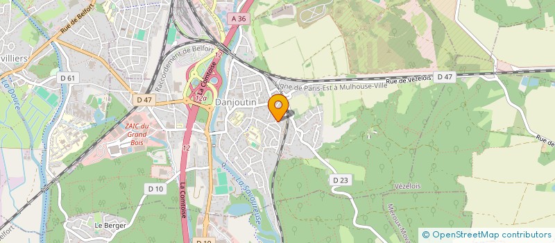 localisation de l'entreprise ENOA à DANJOUTIN